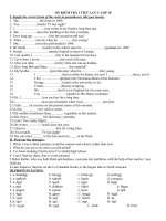 Đề kiểm tra 1 tiết môn tiếng anh lớp 10 lần 2 của cô Trang Anh mã 1 | Tiếng Anh, Lớp 12 - Ôn Luyện