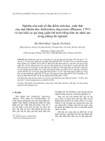 Nghiên cứu một số đặc điểm sinh học, sinh thái của mọt khuẩn đen Alphitobius diaperinus (Phanzer, 1797) và tìm hiểu sự gia tăng quần thể nuôi bằng thức ăn nhân tạo trong phòng thí nghiệm