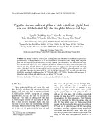 Nghiên cứu sản xuất chế phẩm vi sinh vật để xử lý phế thải rắn sau chế biến tinh bột sắn làm phân hữu cơ sinh học