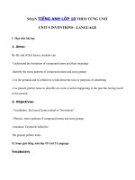 Tải Unit 5 lớp 10 Language - Tiếng Anh 10 Unit 5 Inventions| Giải bài tập SGK tiếng Anh 10 mới Unit 5 Language