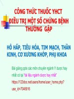 CÔNG THỨC THUỐC y học cổ TRUYỀN điều CHẾ một số CHỨNG BỆNH THƯỜNG gặp ppt _ Y HỌC CỔ TRUYỀN