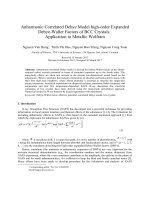 Anharmonic Correlated Debye Model high-order Expanded Debye-Waller Factors of BCC Crystals - Applica to Metallic Wolfram