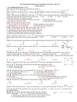 Đề tham khảo học kì 2 có đáp án môn vật lí lớp 11 năm 2014 mã 2 | Vật Lý, Lớp 11 - Ôn Luyện
