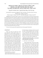 Khảo sát thực trạng sử dụng tiếng Anh trong các biển hướng dẫn du lịch tại một số điểm du lịch ở miền Bắc Việt Nam