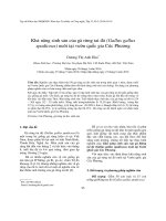 Khảnăng sinh sản của gà rừng tai đỏ (Gallus gallus  spadiceus) nuôi tại vườn quốc gia Cúc Phương