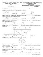 Đề thi KSCL Toán 12 lần 2 năm 2019 – 2020 trường THPT Tiên Du 1 – Bắc Ninh | Toán học, Đề thi đại học - Ôn Luyện
