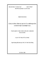 Tăng cường tính tự quản của chính quyền cơ sở ở việt nam hiện nay  