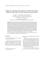 Nghiên cứu ứng dụng khung năng lực vào phát triển nhân lực lãnh đạo, quản lý khu vực hành chính công vùng Tây Bắc