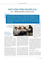 Một công trình nghiên cứu và…bốn bài báo khoa học