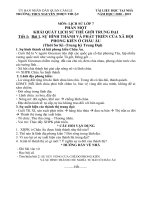 MÔN LỊCH SỬ 7 - Trường Trung Học Cơ Sở Nguyễn Thiện Thuật