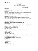 Kế hoạch bài dạy bàn về đọc sách 