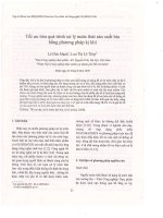 Tối ưu hóa quá trình xử lý nước thải sản xuất bia bằng phương pháp kị khí