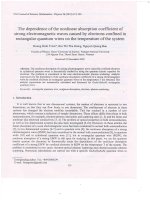 The dependence of the nonlinear absorption coefficient of strong electromagnetic waves caused by electrons confined in rectangular quanfum wires on the  emperafure of the system