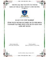 Tính toán đánh giá hiệu suất nồi hơi 6 tấngiờ tại nhà máy sản xuất giấy sài gòn mỹ xuân 