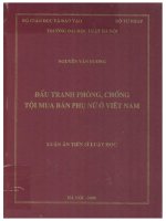 Đấu tranh phòng, chống tội mua bán phụ nữ ở việt nam  