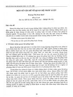 Một số vấn đề về quan hệ pháp luật