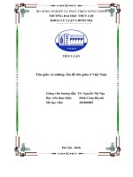 Tiểu luận môn triết học tôn giáo và những vấn đề tôn giáo ở việt nam