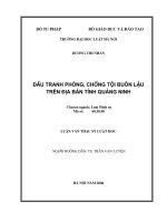 Đấu tranh phòng chống tội buôn lậu trên địa bàn quảng ninh  