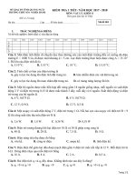 Đề kiểm tra 1 tiết môn vật lí lớp 11 năm 2017 trường thpt số 1 nghĩa hành mã 1 | Vật Lý, Lớp 11 - Ôn Luyện