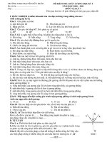 Đề thi học kì 1 môn Vật lí 7 năm 2020-2021 có đáp án - Trường THCS Nguyễn Hữu Huân