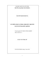 cảI tiến chất lượNG cHO dây cHUYềN sản xuất bAO bì carton  