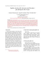 Nghiên cứu bào chế viên nén Acid Nicotinic giải phóng kéo dài 24 giờ