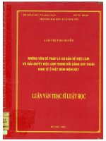 Những vấn đề pháp lý cơ bản về việc làm và giải quyết việc làm trong bối cảnh suy thoái kinh tế ở việt nam hiện nay  