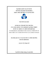 Đánh giá tính dễ tổn thương của cộng đồng vùng đới bờ tại phan thiết dưới tác động của biến đổi khí hậu  