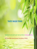 THUỐC NHUẬN TRÀNG ppt _ DƯỢC LÝ