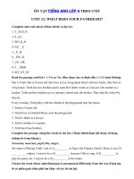 Tải Ôn tập tiếng Anh lớp 4 Unit 12 What does your father do? - Bài tập tiếng Anh 4 theo từng Unit có đáp án