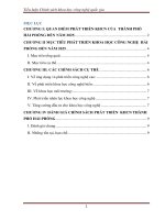 Tiểu luận chính sách phát triển KHCN TP hải phòng