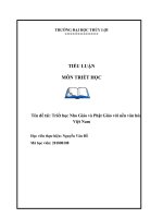Tiểu luận triết học nho giáo và phật giáo với nền văn hóa việt nam