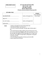 Đề thi học sinh giỏi cấp huyện môn Tiếng Anh lớp 9 năm học 2017-2018 – Phòng Giáo dục và Đào tạo Cam Lộ