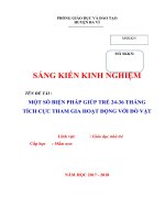 Sáng kiến kinh nghiệm: Một số biện pháp giúp trẻ 24-36 tháng tích cực tham gia hoạt động với đồ vật