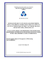 Đánh giá rủi ro và xây dựng giải pháp phòng ngừa, ứng phó sự cố hóa chất cho các công ty sản xuất thuốc bảo vệ thực vật thuộc địa bàn huyện đức hòa, tỉnh long an  