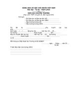 mẫu đơn xin chuyển trường THPT khác tỉnh