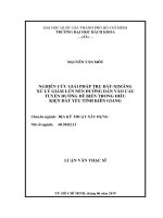 Nghiên cứu giải pháp trụ đất xi măng xử lý giảm lún nền đường dẫn vào cầu tuyến đường đê biển trong điều kiện đất yếu tỉnh kiên giang  