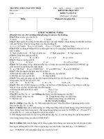 Đề thi học kì 1 môn Vật lí 8 năm 2020-2021 có đáp án - Trường THCS Nguyễn Trãi