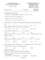 Đề thi thử Toán TN THPT 2021 lần 1 trường THPT Yên Phong 1 - Bắc Ninh - TOANMATH.com