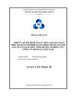 Thiết lập mô hình tối ưu hóa cho bài toán điều độ dạng hybrid flow shop trong ngành sản xuất gạch men, tình huống nghiên cứu   công ty dotalia việt nam  