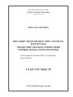 Điều khiển trượt hệ bóng trên tấm phẳng bám quỹ đạo  