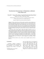 Geochemical characteristics of Quaternary sediments in the Hanoi area