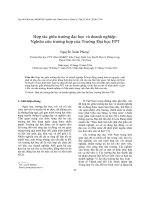 Hợp tác giữa trường đại học và doanh nghiệp: Nghiên cứu  trường hợp của Trường Đại học FPT