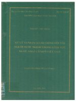 Xử lý vi phạm hành chính đối với người nước ngoài trong lĩnh vực xuất, nhập cảnh ở việt nam  