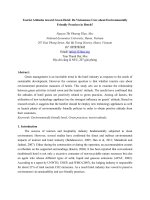 Tourist Attitudes toward Green Hotel: Do Vietnamese Care about Environmentally Friendly Practices in Hotels?