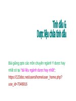 ĐẠI CƯƠNG về TINH dầu ppt _ DƯỢC LIỆU