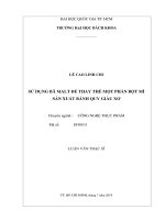 Sử dụng bã malt để thay thế một phần bột mì sản xuất bánh quy giàu xơ  