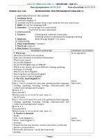 Giáo án mới tiếng anh 11   HK i 