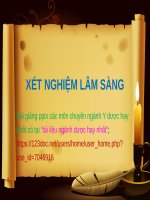 XÉT NGHIỆM lâm SÀNG ppt _ DƯỢC LÂM SÀNG