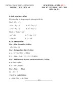 Đề KT 1 tiết môn Toán đại số 8 bài số 1 kỳ 1 2017- 2018 - THCS Thủy An.docx